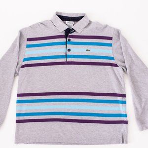 Lacoste Long Sleeve Polo - Striped